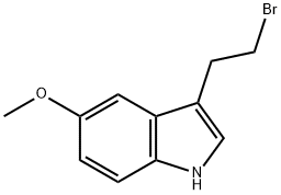 3-(2-溴乙基)-5-甲氧基-1H-吲哚, 18334-96-8, 结构式