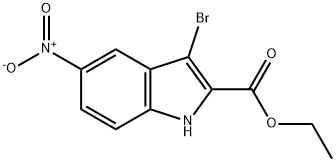 Ethyl 3-bromo-5-nitro-1H-indole-2-carboxylate,183384-45-4,结构式