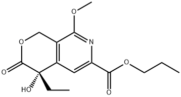 (S)-4-Ethyl-4-hydroxy-8-Methoxy-3-oxo-3,4-dihydro-1H-pyrano[3,4-c]pyridine-6-carboxylic acid propyl ester Structure