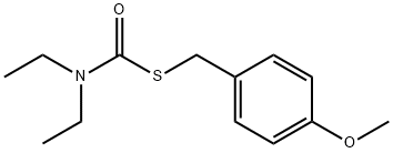 ジエチルチオカルバミド酸S-(4-メトキシベンジル) 化学構造式