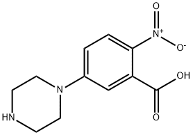 2-硝基-5-哌嗪-1-基-苯甲酸 结构式