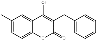 2H-1-Benzopyran-2-one, 4-hydroxy-6-Methyl-3-(phenylMethyl)-,183658-35-7,结构式