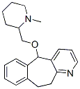 10,11-Dihydro-5-[(1-methyl-2-piperidinyl)methoxy]-5H-benzo[4,5]cyclohepta[1,2-b]pyridine Struktur