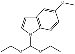 5-methoxyindole-1-carbaldehyde diethyl acetal,183741-62-0,结构式