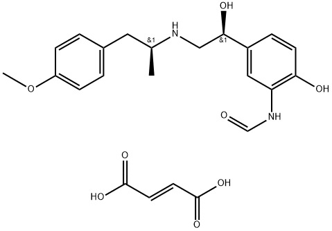 (R*,R*)-N-[2-Hydroxy-5-[1-hydroxy-2-[[2-(4-methoxyphenyl)-1-methylethyl]amino]ethyl]phenyl]formamide fumarate dihydrate Structure