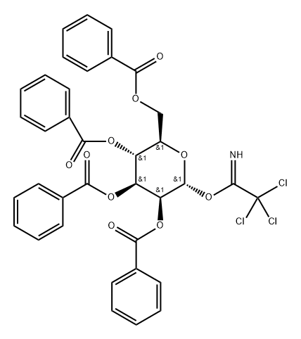 .alpha.-D-Mannopyranose, 2,3,4,6-tetrabenzoate 1-(2,2,2-trichloroethanimidate) Structure
