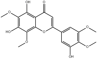 5,7-Dihydroxy-2-(3-hydroxy-4,5-dimethoxyphenyl)-6,8-dimethoxy-4H-1-benzopyran-4-one Structure