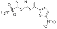 Imidazo(2,1-b)-1,3,4-thiadiazole-2-sulfonamide, 6-(5-nitro-2-thienyl)- 化学構造式