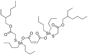 bis(2-ethylhexyl) 4,4,11,11-tetrabutyl-6,9-dioxo-5,10-dioxa-3,12-dithia-4,11-distannatetradec-7-enedioate Structure