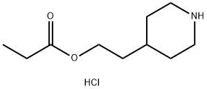 2-(4-Piperidinyl)ethyl propanoate hydrochloride 化学構造式