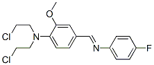 N,N-bis(2-chloroethyl)-4-[(4-fluorophenyl)iminomethyl]-2-methoxy-anili ne Structure