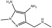 1H-Pyrazole-4,5-diamine,  1-methyl-3-[(methylamino)methyl]-,184173-24-8,结构式