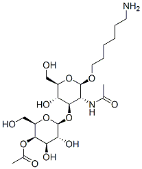 .beta.-D-Glucopyranoside, 6-aminohexyl 2-(acetylamino)-3-O-(4-O-acetyl-.beta.-D-galactopyranosyl)-2-deoxy-,184294-01-7,结构式