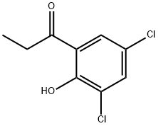 1-(2-羟基-3,5-二氯苯基)-1-丙酮, 18430-74-5, 结构式