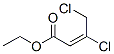 (E)-3,4-ジクロロ-2-ブテン酸エチル 化学構造式