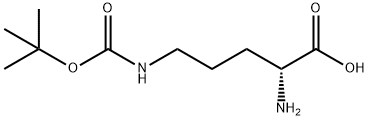 H-D-ORN(BOC)-OH 化学構造式
