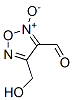 1,2,5-Oxadiazole-3-carboxaldehyde, 4-(hydroxymethyl)-, 2-oxide (9CI) Structure