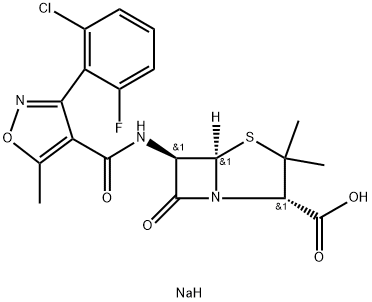 氟氯西林钠,1847-24-1,结构式