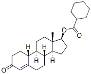 17β-(シクロヘキシルカルボニルオキシ)エストラ-4-エン-3-オン 化学構造式
