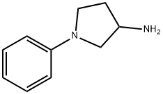 1-フェニル-3-ピロリジンアミン 化学構造式