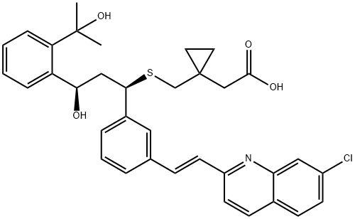 21(R)-Hydroxy Montelukast 化学構造式