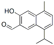 3-ヒドロキシ-5-メチル-8-(1-メチルエチル)-2-ナフタレンカルボアルデヒド 化学構造式