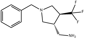 C-(1-Benzyl-4-trifluoromethyl-pyrrolidin-3-yl)-methylamine,184845-01-0,结构式