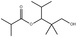 3-hydroxy-2,2-dimethyl-1-(1-methylethyl)propyl isobutyrate Structure