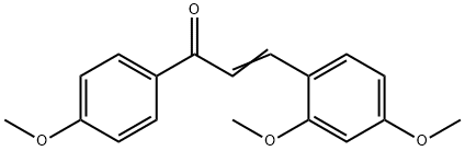 3-(2,4-ジメトキシフェニル)-1-(4-メトキシフェニル)-2-プロペン-1-オン 化学構造式
