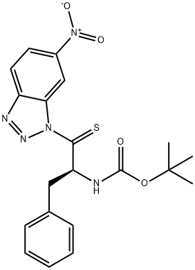[(1S)-2-(6-硝基-1H-苯并三唑-1-基)-1-(苯甲基)-2-硫酮乙基]氨基甲酸叔丁酯 结构式