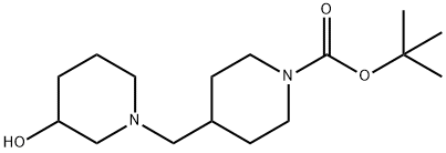 1-Boc-4-(3-hydroxypiperidin-1-ylMethyl)piperidine 结构式