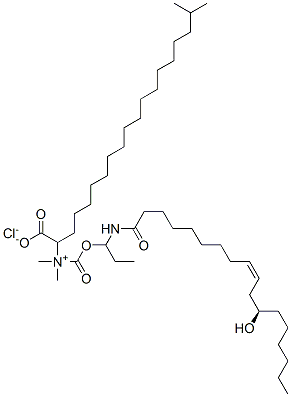ISOSTEARYL RICINOLEAMIDOPROPYL BETAINATE CHLORIDE 化学構造式