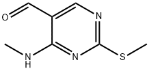 4-METHYLAMINO-2-METHYLSULFANYL-PYRIMIDINE-5-CARBALDEHYDE Struktur