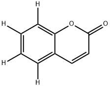 クマリン-5,6,7,8-D4 化学構造式