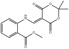 2-[(2,2-DiMethyl-4,6-dioxo-[1,3]dioxan-5-ylideneMethyl)-aMino]-benzoic acid 
Methyl ester Structure