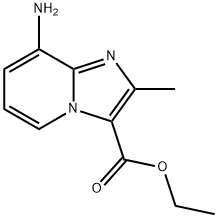 8-氨基-2-甲基咪唑[1,2-A]并吡啶-3-羧酸乙酯,185133-90-8,结构式