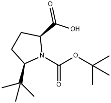 (2S,5R)-N-Boc-5-tert-butylpyrrolidine-2-carboxylic acid Struktur