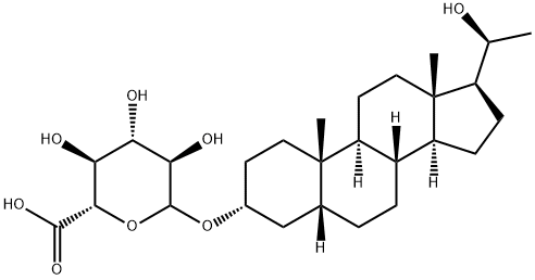 3ALPHA,20ALPHA-DIHYDROXY-5BETA-PREGNANE 3-GLUCURONIDE, 1852-49-9, 结构式
