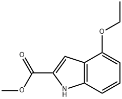 1H-Indole-2-carboxylicacid,4-ethoxy-,methylester(9CI) 结构式