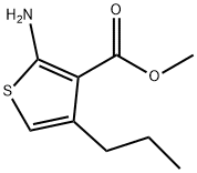 3-Thiophenecarboxylicacid,2-amino-4-propyl-,methylester(9CI) Struktur
