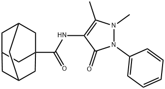 N-Antipyrinyl-1-adamantanecarboxamide 化学構造式