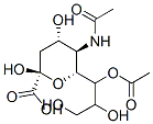 (2S,4S,5R,6R)-5-acetamido-6-(1-acetyloxy-2,3-dihydroxypropyl)-2,4-dihydroxyoxane-2-carboxylic acid Structure