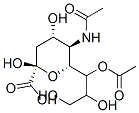 (2S,4S,5R,6R)-5-acetamido-6-(1-acetyloxy-2,3-dihydroxypropyl)-2,4-dihydroxyoxane-2-carboxylic acid 结构式