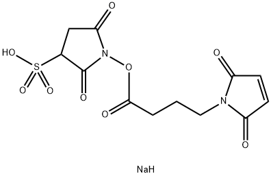 磺基-N-琥珀酰亚胺基4-马来酰亚胺丁酸钠盐,185332-92-7,结构式