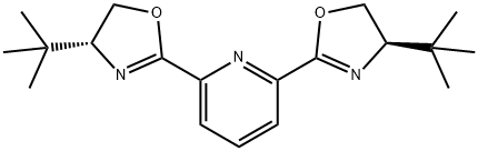 2,6-ビス[(4Ｒ)-4-ｔｅｒｔ-ブチルオキサゾリン-2-イル]ピリジン 化学構造式
