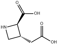 3-Azetidineaceticacid,2-carboxy-,(2R-trans)-(9CI) Struktur