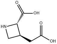 (2S,3S)-TRANS-3-(CARBOXYMETHYL)-AZETIDINE-2-ACETIC ACID Struktur