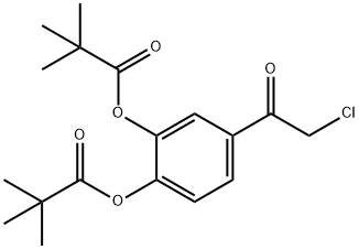 2-CHLORO-3',4'-BIS(PIVALOYLOXY)ACETOPHENONE Struktur