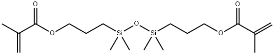 双-3-甲基丙烯基氧丙基化四甲基二硅氧烷,18547-93-8,结构式