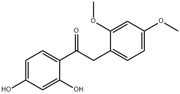 1-(2,4-Dihydroxyphenyl)-2-(2,4-dimethoxyphenyl)ethanone 化学構造式